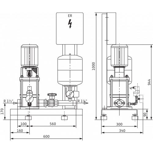 Насосная станция Wilo Economy CO-1 MVI 808/ER (PN 16)