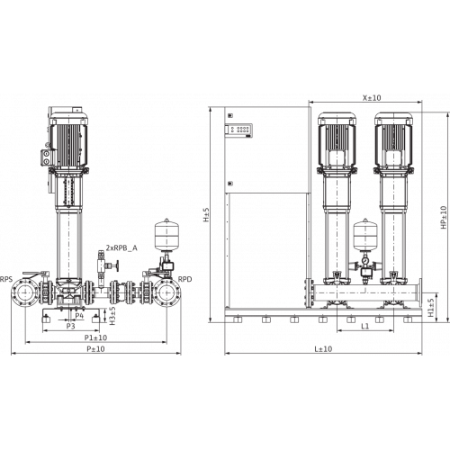 Насосная станция Wilo FLA-2 Helix V 5205 PN16