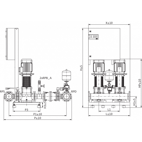 Насосная станция Wilo FLA-2 MVI 7002/1 PN10