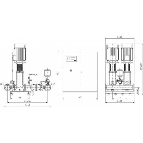 Насосная станция Wilo FLA-2 MVI 7006/2 PN16