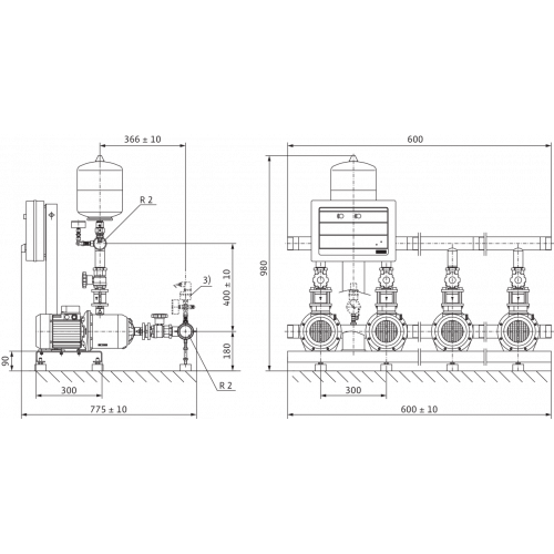 Насосная станция Wilo CO-2 MHI 405/CE-EB-R