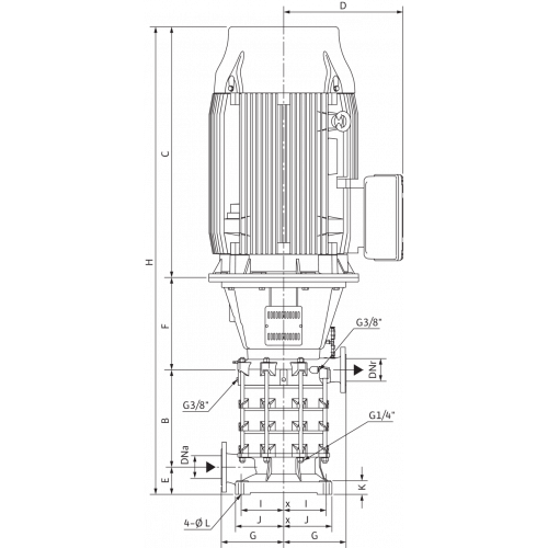 Нормальновсасывающий высоконапорный центробежный насос Wilo Zeox FIRST V 6003/B-37-2