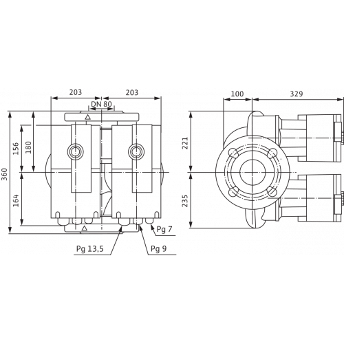 Циркуляционный насос Wilo Stratos-D 80/1-12 PN10