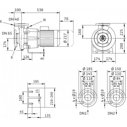 Блочный насос Wilo CronoBloc-BL 40/240-2,2/4