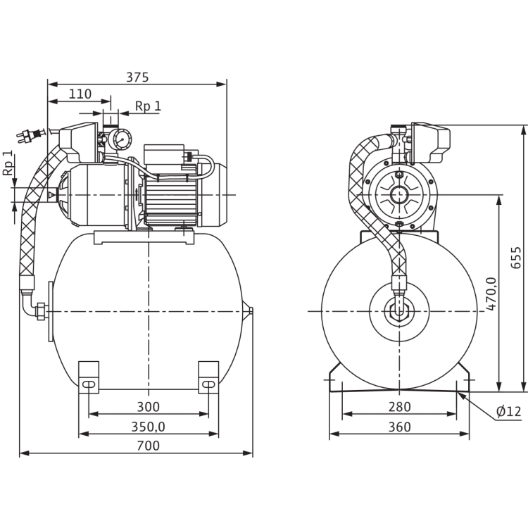 Насосная станция Wilo MultiPress HMP 303 (1~230 В)
