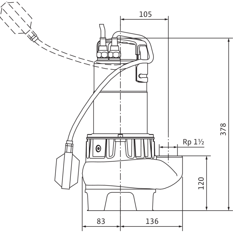Погружной насос для сточных вод Wilo Drain TC 40/10