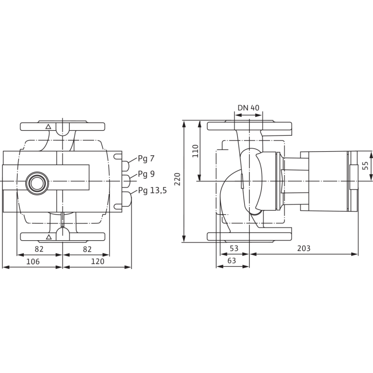 Циркуляционный насос Wilo Stratos-Z 40/1-8 PN6/10