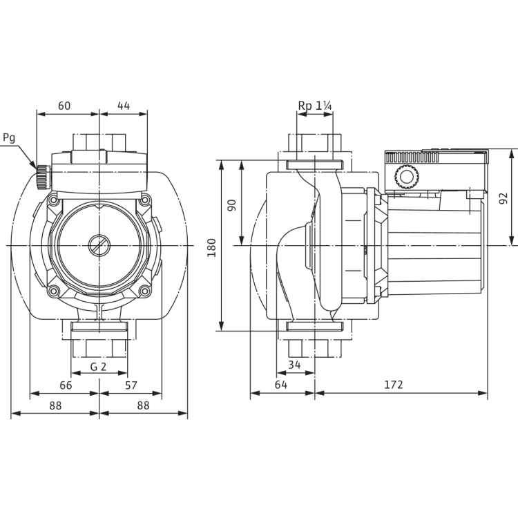 Циркуляционный насос Wilo TOP-Z 30/7 (1~230 V, PN 10, RG)