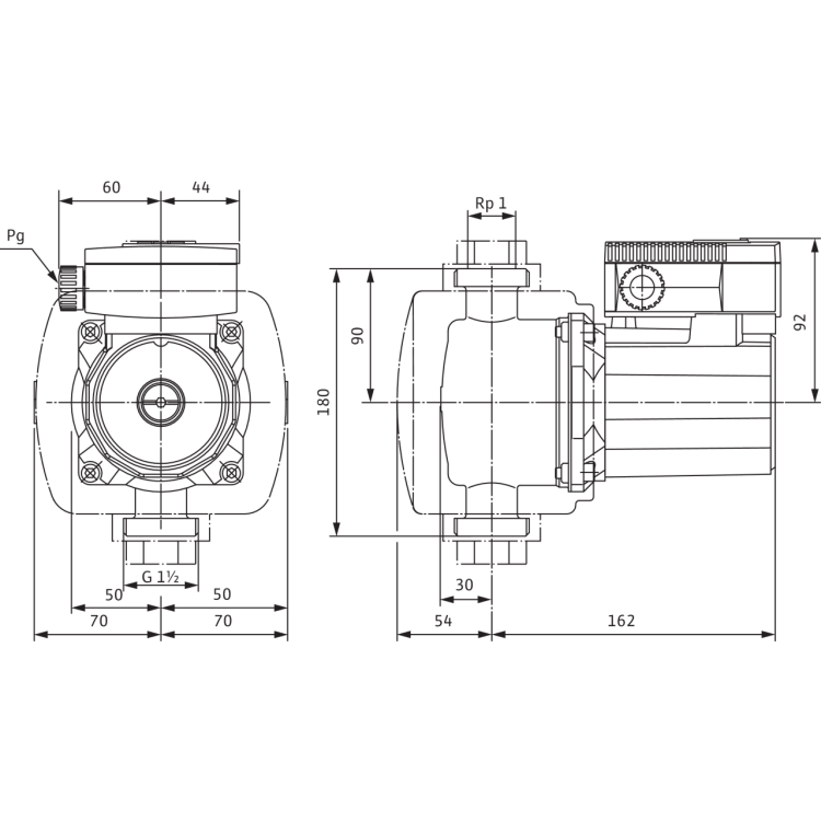 Циркуляционный насос Wilo TOP-Z 25/6 (3~400 V, PN 10, Inox)