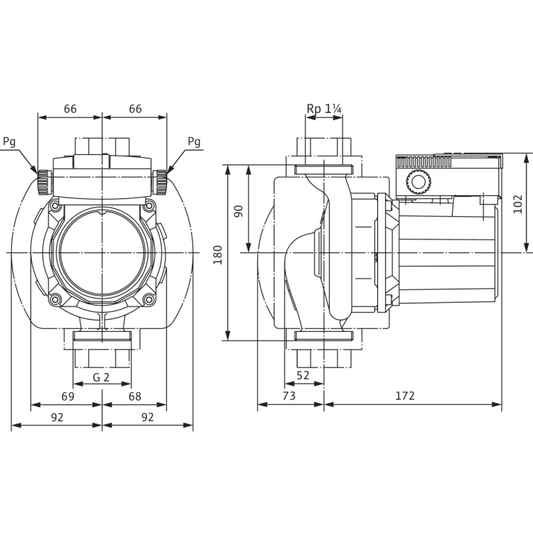 Циркуляционный насос Wilo TOP-Z 30/10 (1~230 V, PN 10, RG)