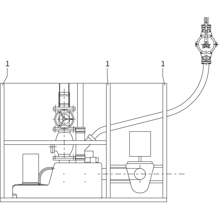 Напорная установка отвода сточной воды Wilo WILO DRAINLIFT S1/6M-RV