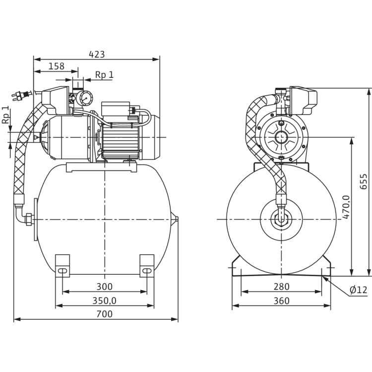 Насосная станция Wilo MultiPress HMP 305 (1~230 В)