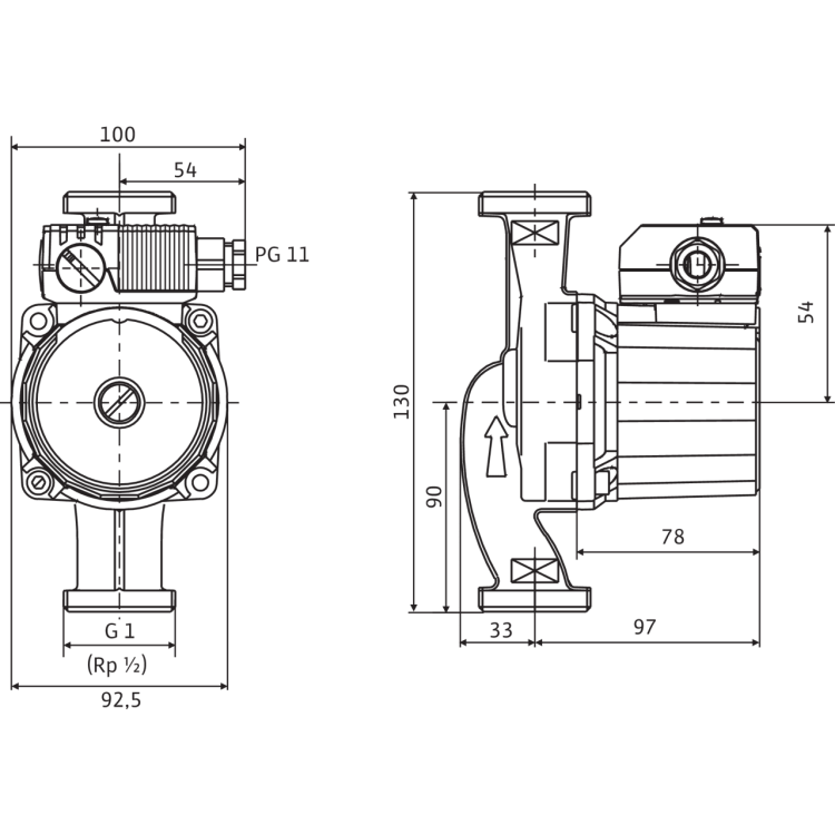 Циркуляционный насос Wilo Star-STG 15/6