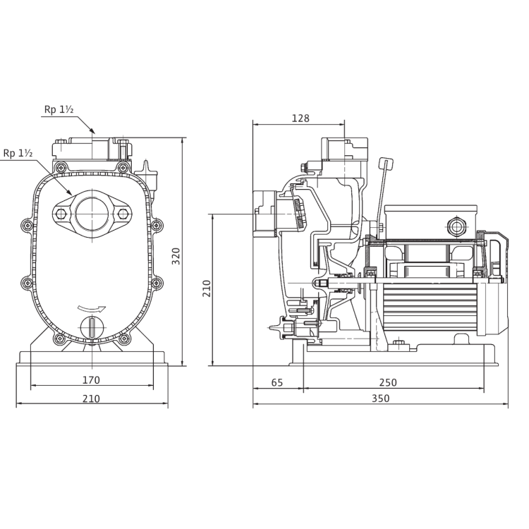 Самовсасывающий переносной насос Wilo Drain LP 40/10