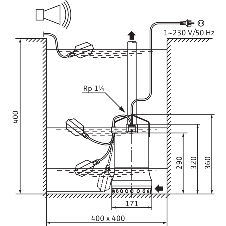 Погружной насос для сточных вод Wilo Drain TSW 32/11-A