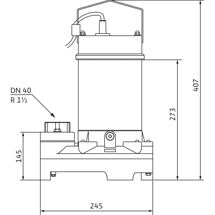 Погружной насос для сточных вод Wilo Drain TS 40/10 (1~230 В)