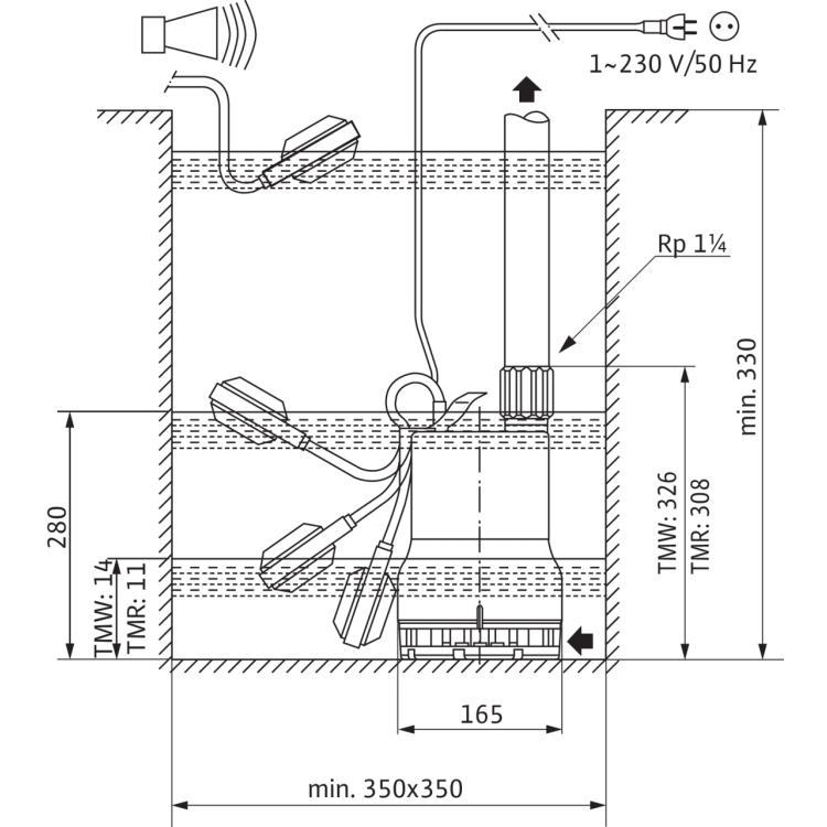 Погружной насос для сточных вод Wilo Drain TMW 32/11-10M