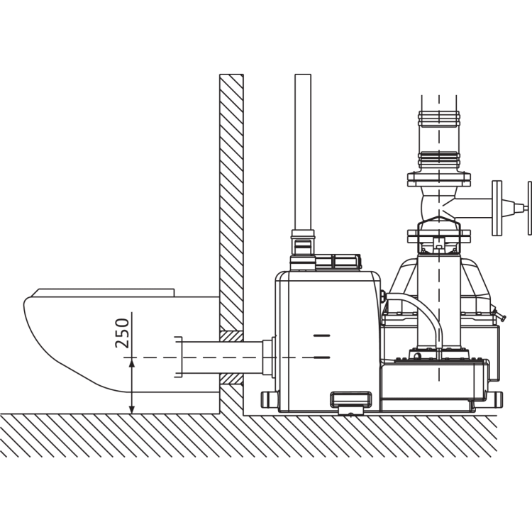 Напорная установка для отвода сточных вод Wilo REXALIFT FIT L1-13/EAD1-2-T0021-540-P/MS