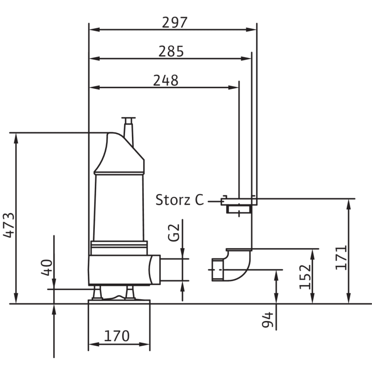 Фекальный насос Wilo KS 12 DS GG