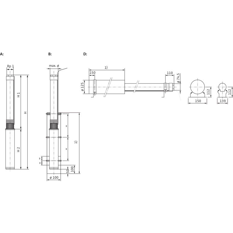 Скважинный насос Wilo Sub TWU 3-0202-HS-I