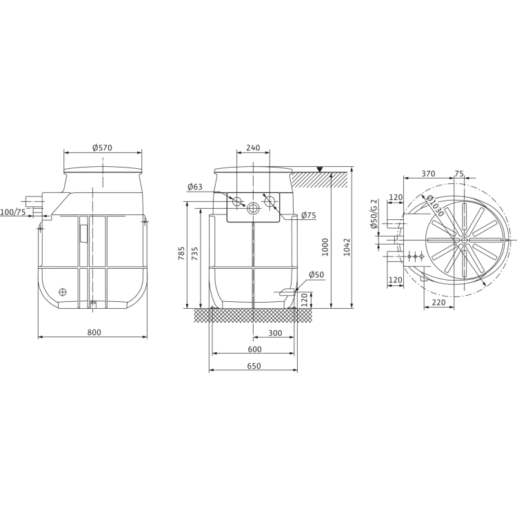 Напорная установка отвода сточной воды Wilo DrainLift WS 40 E/TC 40 BV 1~