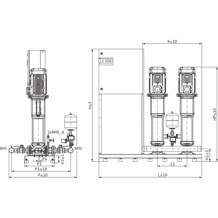 Насосная станция Wilo FLA-2 Helix V 2207 PN16