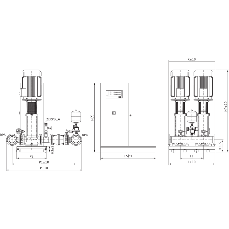 Насосная станция Wilo FLA-2 MVI 7006/2 PN16