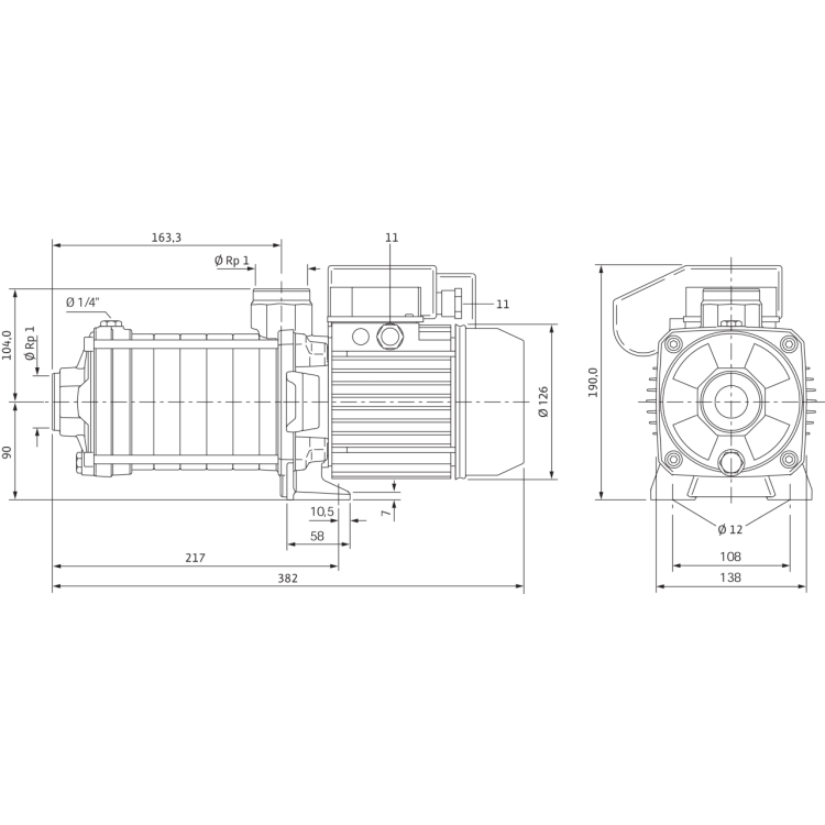 Центробежный насос Wilo Economy MHIL 105 (3~400 В)