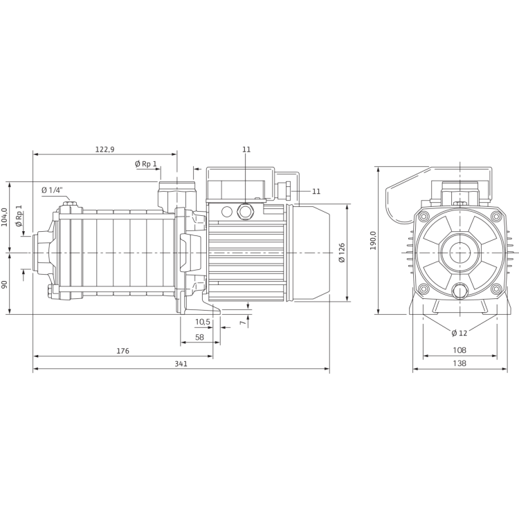 Центробежный насос Wilo Economy MHIL 103 (1~230 В)