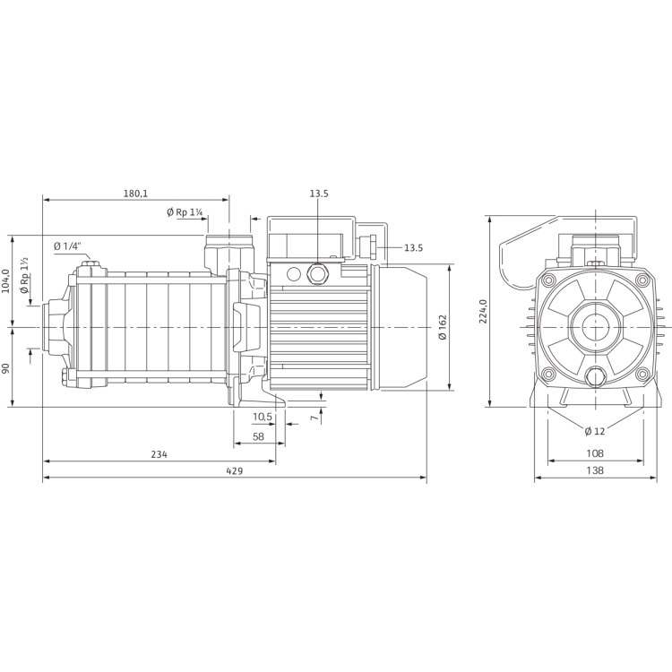 Центробежный насос Wilo Economy MHIL 904 (1~230 В)