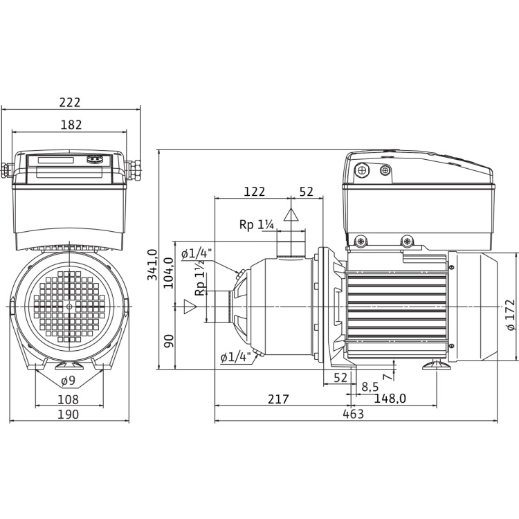Центробежный насос Wilo Economy MHIE 803N-2G (3~380/400/440 V, EPDM)