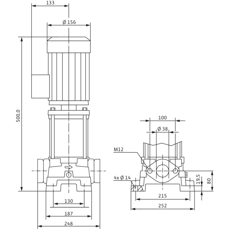 Вертикальный многоступенчатый насос Wilo Multivert MVIL 904 (1~230 В)