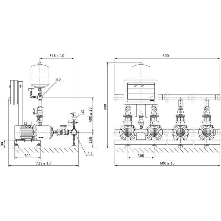 Насосная станция Wilo CO-2 MHI 403/ER-EB-R