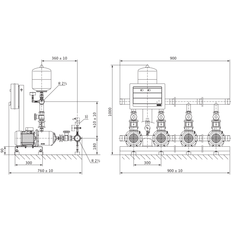 Насосная станция Wilo CO-3 MHI 802/CE-EB-R