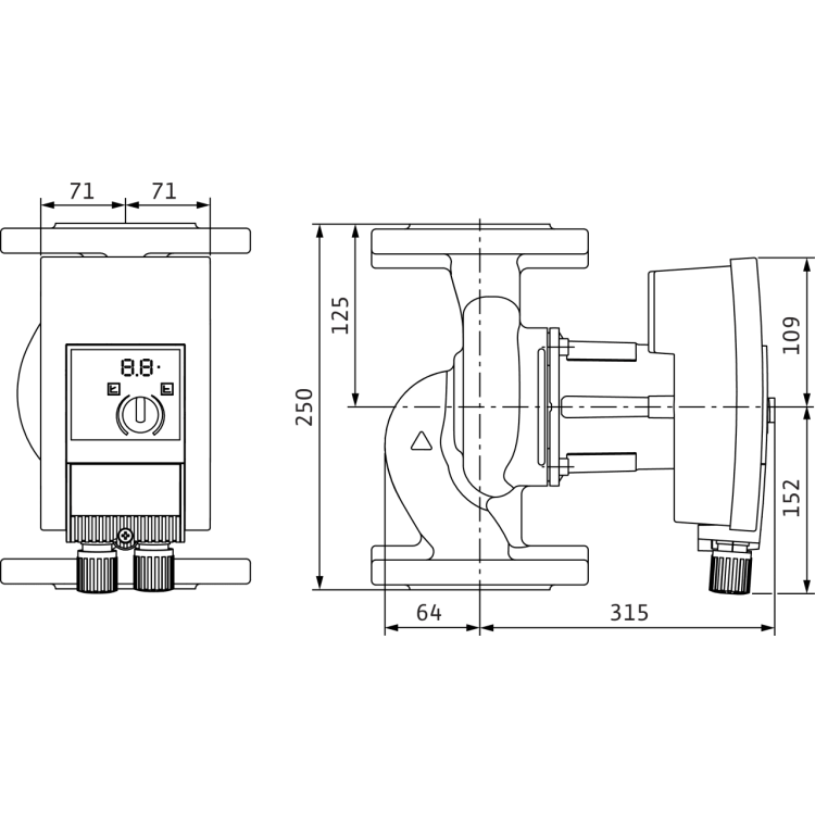 Циркуляционный насос Wilo Yonos MAXO 40/0,5-12
