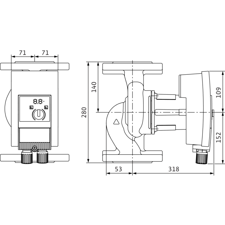 Циркуляционный насос Wilo Yonos MAXO 50/0,5-12