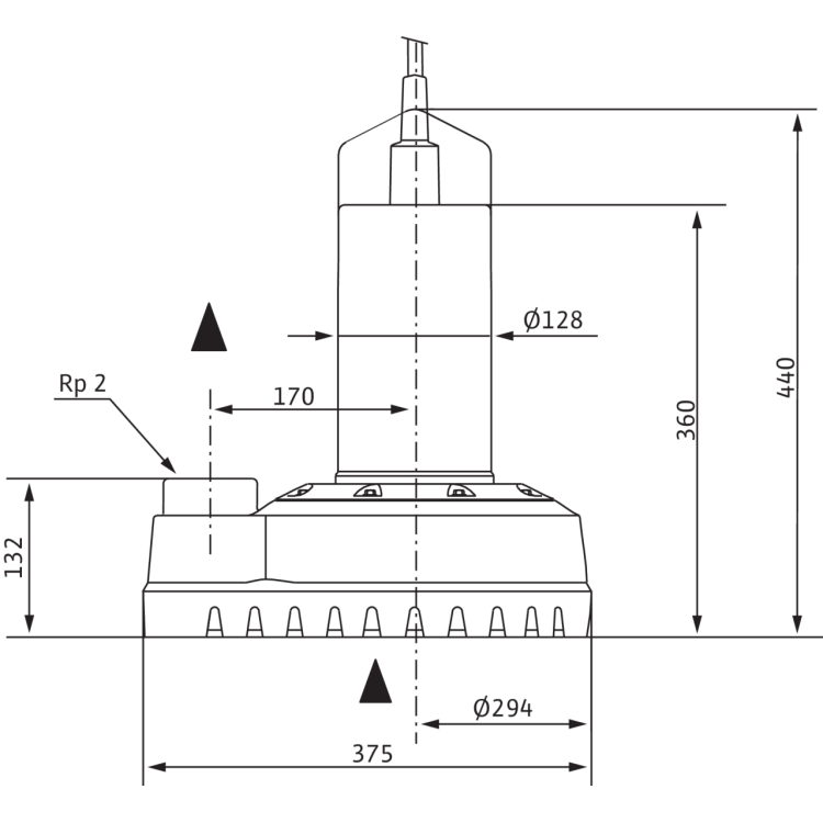 Погружной насос для сточных вод Wilo Drain TS 50 H 111/11 (3~400 В)