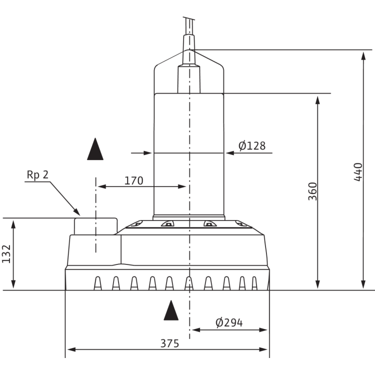 Погружной насос для сточных вод Wilo Drain TS 50 H 122/15 (3~400 В)