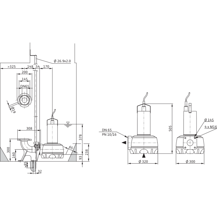 Погружной насос для сточных вод Wilo Drain TP 65 E 114/11 (3~400 V)