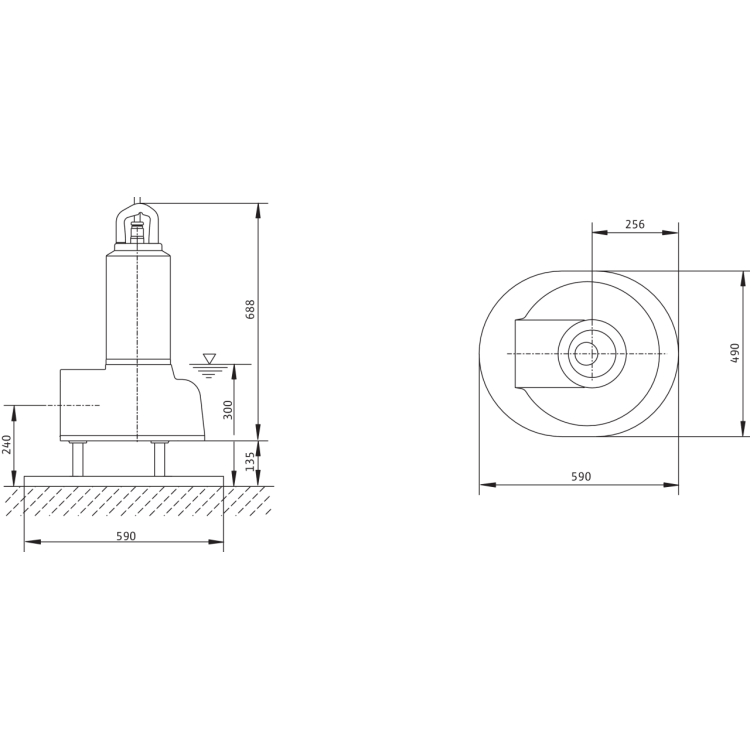 Погружной насос для сточных вод Wilo Drain TP 80E210/37