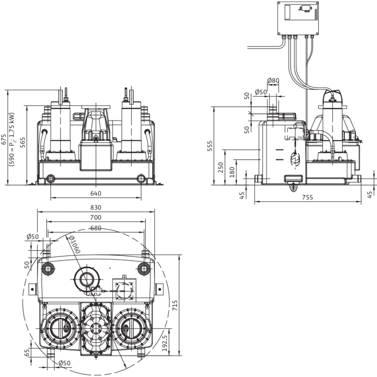 Напорная установка для отвода сточных вод Wilo RexaLift FIT L 2-10