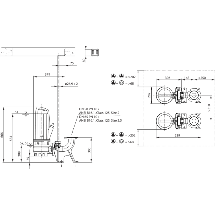 Фекальный насос Wilo Rexa PRO V05DA-228/EAD1E2-T0039-540-O