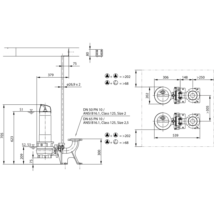 Фекальный насос Wilo Rexa FIT V05DA-228/EAD1-2-T0039-540-O