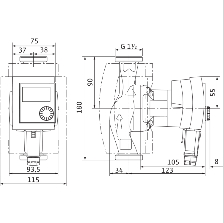 Циркуляционный насос Wilo Stratos PICO 25/1-6