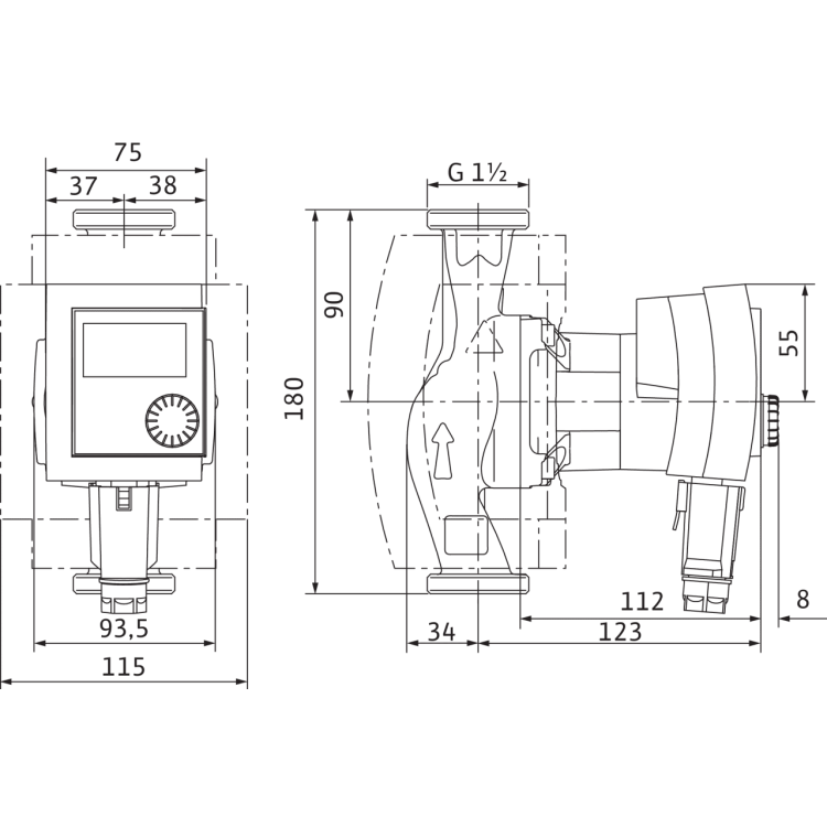 Циркуляционный насос Wilo Stratos PICO 25/1-4