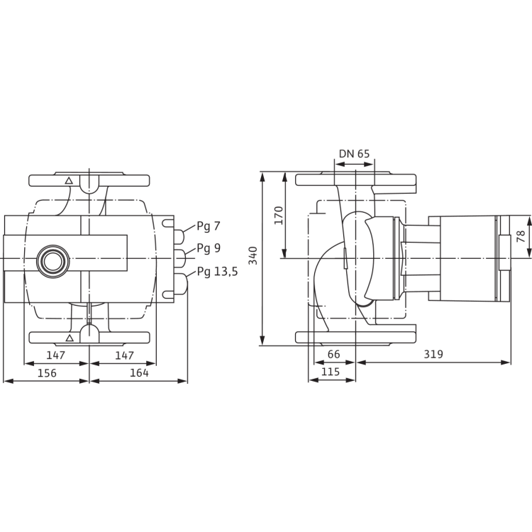 Циркуляционный насос Wilo Stratos 65/1-16 PN6/10