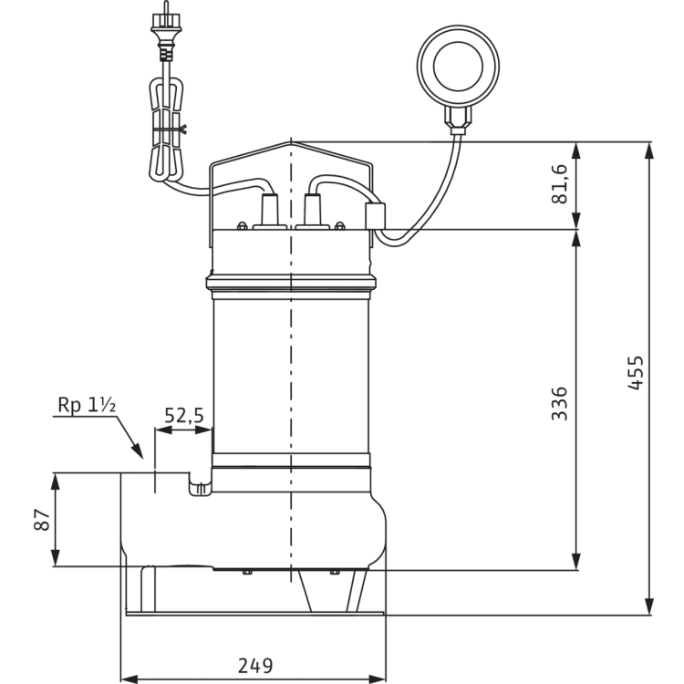 Погружной насос для сточных вод Wilo Drain STS 40/8-A (1~230 В)