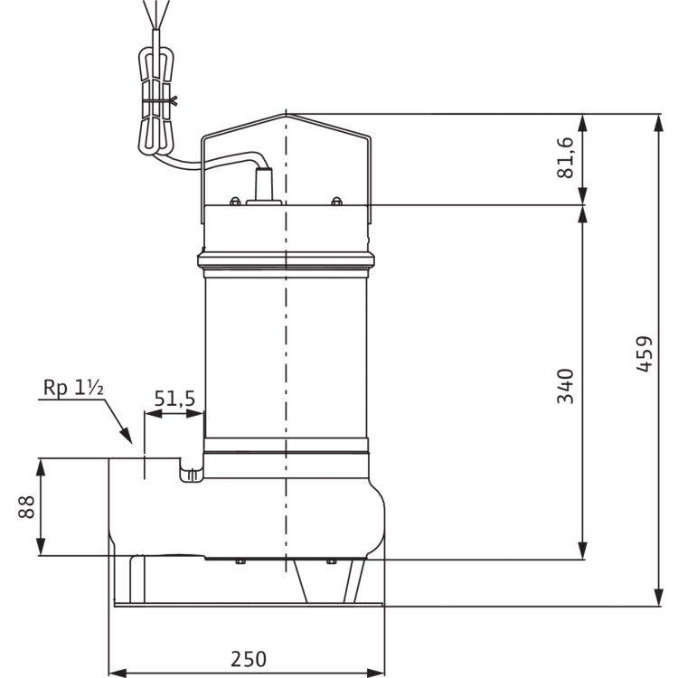 Погружной насос для сточных вод Wilo Drain STS 40/10 (3~400 В)