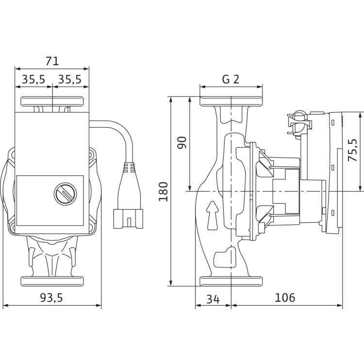 Циркуляционный насос Wilo Yonos PICO-STG 30/1-7.5