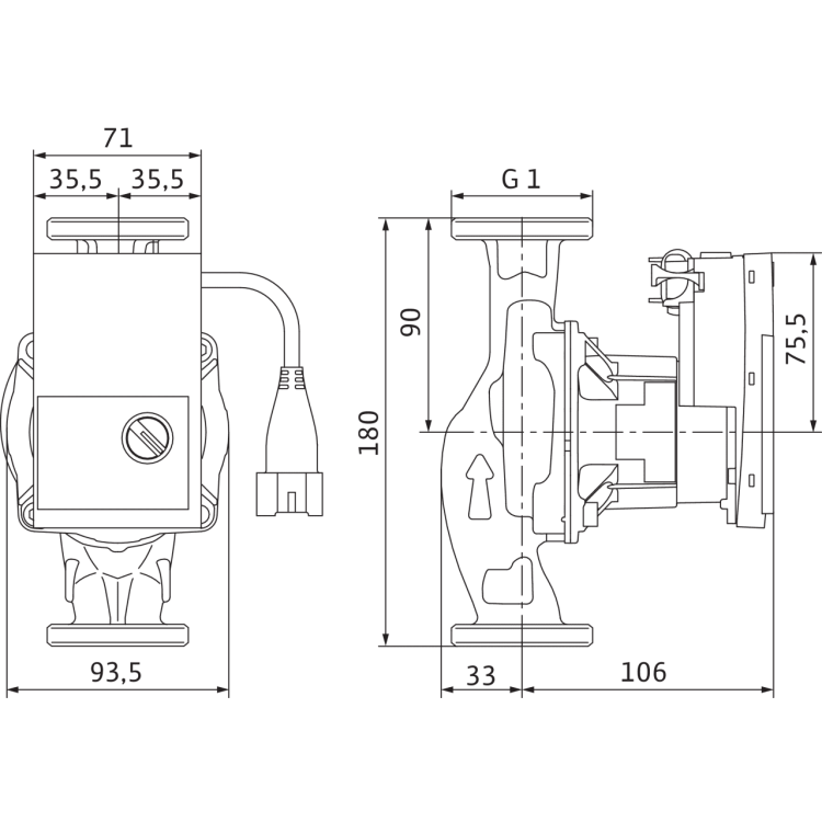 Циркуляционный насос Wilo Yonos PICO-STG 15/1-13-180